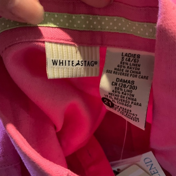 White Stag Vibrant Pink Button-Up Shirt Size Small (4/6) - Picture 7 of 9